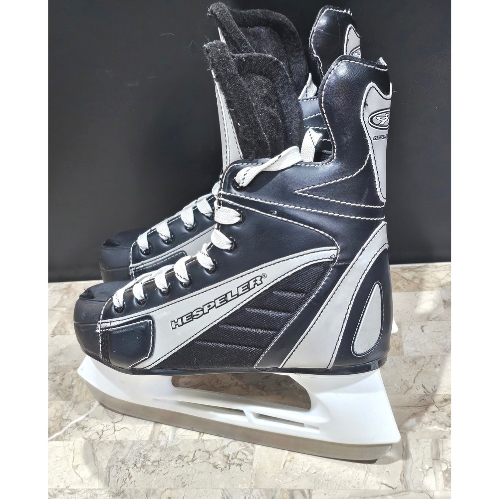 Hespeler Rogue Ice Hockey Skates Men‎ Size 8 Black Silver
